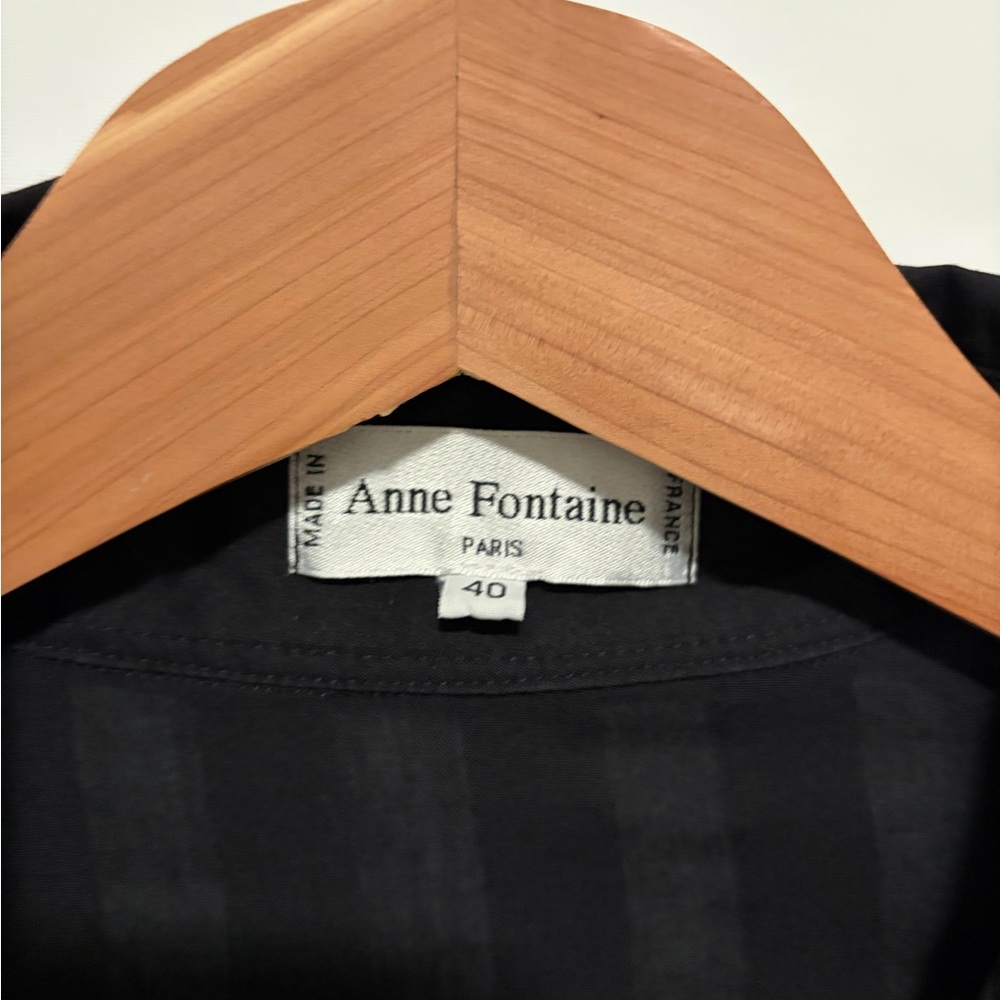 Anne Fontaine Striped Black Shirt - Picture 3 of 5